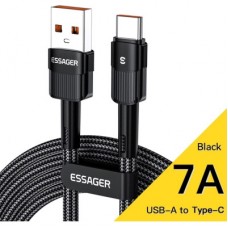 Дата кабель USB 2.0 AM to USB-C 2.0m 7A black Essager (EXCT-XCA01) - Фото