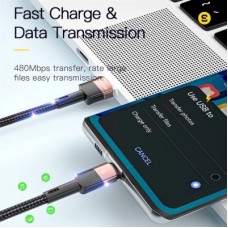 Дата кабель USB 2.0 AM to USB-C 2.0m 7A black Essager (EXCT-XCA01) - Фото