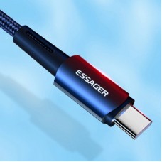 Дата кабель USB 2.0 AM to USB-C 2.0m 7A blue Essager (EXCT-XCA03) - Фото