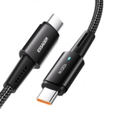 Дата кабель USB-C to USB-C 0.5m 100W black Essager (EXCTT1-CGB01) - Фото