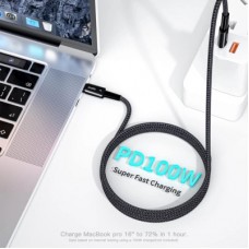 Дата кабель USB-C to USB-C 2.0m 100W black Essager (EXCTT1-CGA01) - Фото