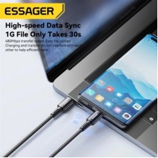 Дата кабель USB-C to USB-C 1.0m 240W Essager (EXCTT3-CG0G-P) - Фото