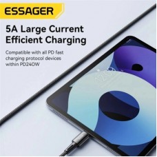 Дата кабель USB-C to USB-C 1.0m 240W Essager (EXCTT3-CG0G-P) - Фото