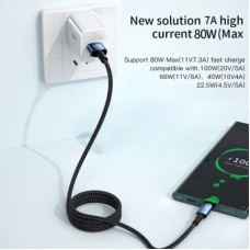 Дата кабель USB 2.0 AM to USB-C 2.0m 100W black Essager (EXC7A-CGA01-P) - Фото