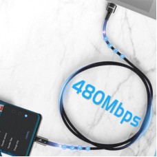 Дата кабель USB 2.0 AM to USB-C 3.0m 100 W black Essager (EXC7A-CGC01-P) - Фото