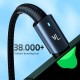 Дата кабель USB 2.0 AM to USB-C 3.0m 100 W black Essager (EXC7A-CGC01-P)