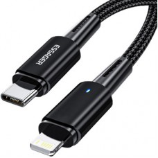 Дата кабель USB-C to Lightning 0.5m 20W black Essager (EXCTL-CGB01) - Фото