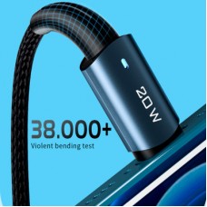 Дата кабель USB-C to Lightning 0.5m 20W black Essager (EXCTL-CGB01) - Фото