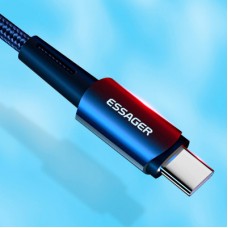 Дата кабель USB-C to Lightning 0.5m 20W black Essager (EXCTL-CGB01) - Фото