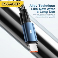 Дата кабель USB 2.0 AM to USB-C 1.0m 120 W blue Essager (EXC120-CG03-P) - Фото