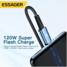 Дата кабель USB 2.0 AM to USB-C 1.0m 120 W blue Essager (EXC120-CG03-P) - Фото
