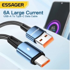 Дата кабель USB 2.0 AM to USB-C 1.0m 120 W blue Essager (EXC120-CG03-P) - Фото