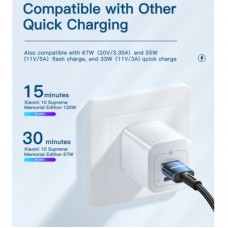 Дата кабель USB 2.0 AM to USB-C 1.0m 120 W blue Essager (EXC120-CG03-P) - Фото