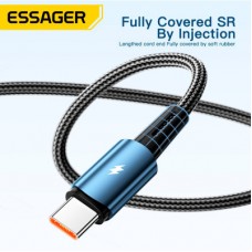 Дата кабель USB 2.0 AM to USB-C 2.0m 120 W black Essager (EXC120-CGA01-P) - Фото