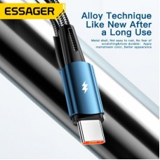 Дата кабель USB 2.0 AM to USB-C 2.0m 120 W black Essager (EXC120-CGA01-P) - Фото