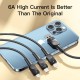 Дата кабель USB 2.0 AM to Lightning + Micro 5P + Type-C 1.2m 66W black Essager (EXCMTL-XJ01)