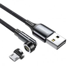 Дата кабель USB 2.0 AM to Micro 5P 1.0m magnetic black Essager (EXCCXM-WC0G) - Фото