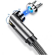 Дата кабель USB 2.0 AM to Micro 5P 1.0m magnetic black Essager (EXCCXM-WC0G) - Фото