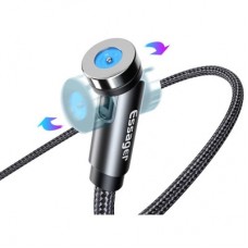 Дата кабель USB 2.0 AM to Micro 5P 1.0m magnetic black Essager (EXCCXM-WC0G) - Фото