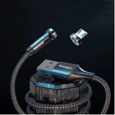 Дата кабель USB 2.0 AM to Micro 5P 1.0m magnetic black Essager (EXCCXM-WC0G) - Фото