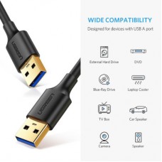 Дата кабель USB 3.0 AM/AM 0.5m US128 black Ugreen (10369) - Фото