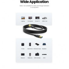 Дата кабель USB 3.0 AM/AM 2.0m US128 black Ugreen (10371) - Фото
