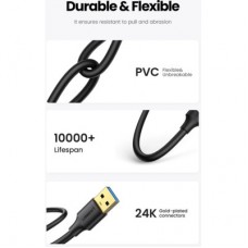 Дата кабель USB 3.0 AM/AM 2.0m US128 black Ugreen (10371) - Фото