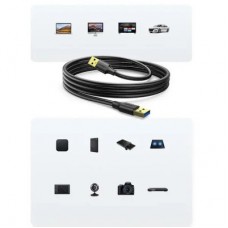 Дата кабель USB 3.0 AM/AM 3.0m US128 black Ugreen (90576) - Фото