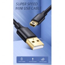 Дата кабель USB 2.0 AM to Mini 5P 1.0m US132 black Ugreen (10355) - Фото