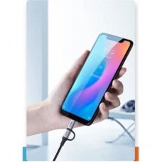 Дата кабель USB 2.0 AM to USB-C + Micro 5P 1.0m 3A US177 black Ugreen (30875) - Фото