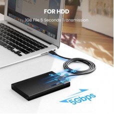 Дата кабель USB 3.0 AM to USB-C 0.5m 3A US184 black Ugreen (20881) - Фото