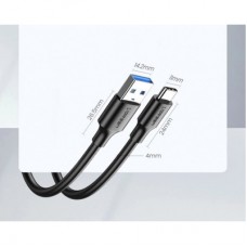 Дата кабель USB 3.0 AM to USB-C 0.5m 3A US184 black Ugreen (20881) - Фото