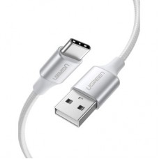 Дата кабель USB 2.0 AM to USB-C 0.25m 3A braided US288 white Ugreen (60129) - Фото