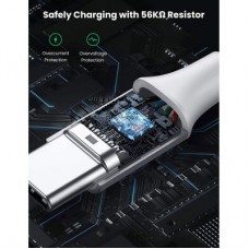 Дата кабель USB 2.0 AM to USB-C 0.25m 3A braided US288 white Ugreen (60129) - Фото