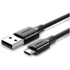 Дата кабель USB 2.0 AM to Micro 5P 0.5m 2A US289 black Ugreen (60135) - Фото