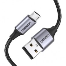 Дата кабель USB 2.0 AM to Micro 5P 1.5m 2A US290 black Ugreen (60147) - Фото