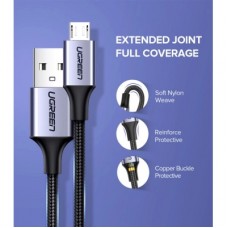 Дата кабель USB 2.0 AM to Micro 5P 1.5m 2A US290 black Ugreen (60147) - Фото