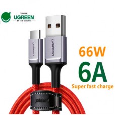 Дата кабель USB 2.0 AM to USB-C 1.0m 6A US505 red Ugreen (20527) - Фото
