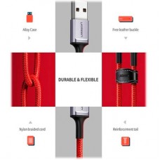 Дата кабель USB 2.0 AM to USB-C 1.0m 6A US505 red Ugreen (20527) - Фото
