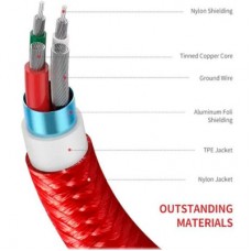 Дата кабель USB 2.0 AM to USB-C 1.0m 6A US505 red Ugreen (20527) - Фото