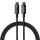 Дата кабель USB-C to USB-C 1.0m 240W Black Baseus (CAWJ040001)