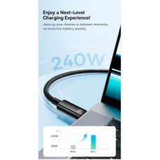 Дата кабель USB-C to USB-C 1.0m 240W Black Baseus (CAWJ040001) Дата кабель USB-C to USB-C 1.0m 240W Black Baseus (CAWJ040001) - Фото