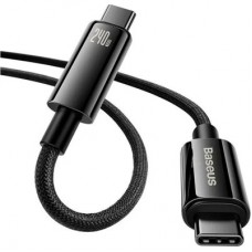 Дата кабель USB-C to USB-C 2.0m 240W Black Baseus (CAWJ040101) Дата кабель USB-C to USB-C 2.0m 240W Black Baseus (CAWJ040101) - Фото