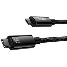 Дата кабель USB-C to USB-C 2.0m 240W Black Baseus (CAWJ040101) Дата кабель USB-C to USB-C 2.0m 240W Black Baseus (CAWJ040101) - Фото