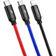 Дата кабель USB 2.0 AM to Lightning + Micro 5P + USB-C 1.2m 5A black Baseus (CAMLT-BSY01)