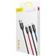 Дата кабель USB 2.0 AM to Lightning + Micro 5P + USB-C 1.2m 5A black Baseus (CAMLT-BSY01)