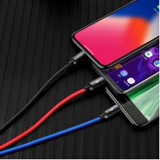 Дата кабель USB 2.0 AM to Lightning + Micro 5P + USB-C 1.2m 5A black Baseus (CAMLT-BSY01) Дата кабель USB 2.0 AM to Lightning + Micro 5P + USB-C 1.2m 5A black Baseus (CAMLT-BSY01) - Фото