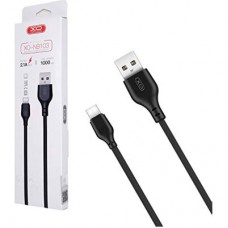 Дата кабель USB 2.0 AM to USB-C 1.0m 2.1A black XO (XO-NB-103-TC-1-BK) - Фото