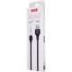 Дата кабель USB 2.0 AM to Lightning 1.0m 2.1A NB103 black XO (6920680862702) Дата кабель USB 2.0 AM to Lightning 1.0m 2.1A NB103 black XO (6920680862702)