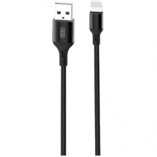 Дата кабель USB 2.0 AM to Lightning 2.0m braided NB143 black XO (6920680870868)